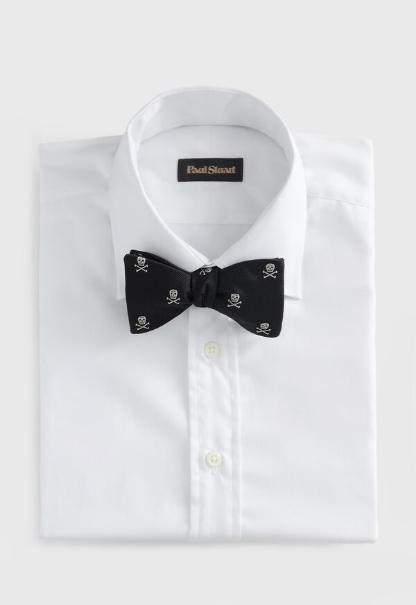Paul Stuart Woven Silk Skull & Bone Bowtie, image 2
