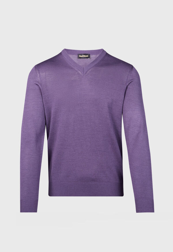 Paul Stuart Silk V-Neck Sweater, image 1