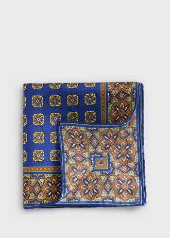 Paul Stuart Medallion Print Pocket Square