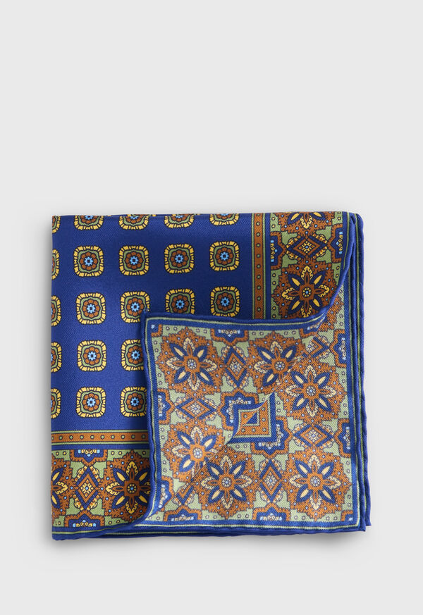Paul Stuart Medallion Print Pocket Square, image 1