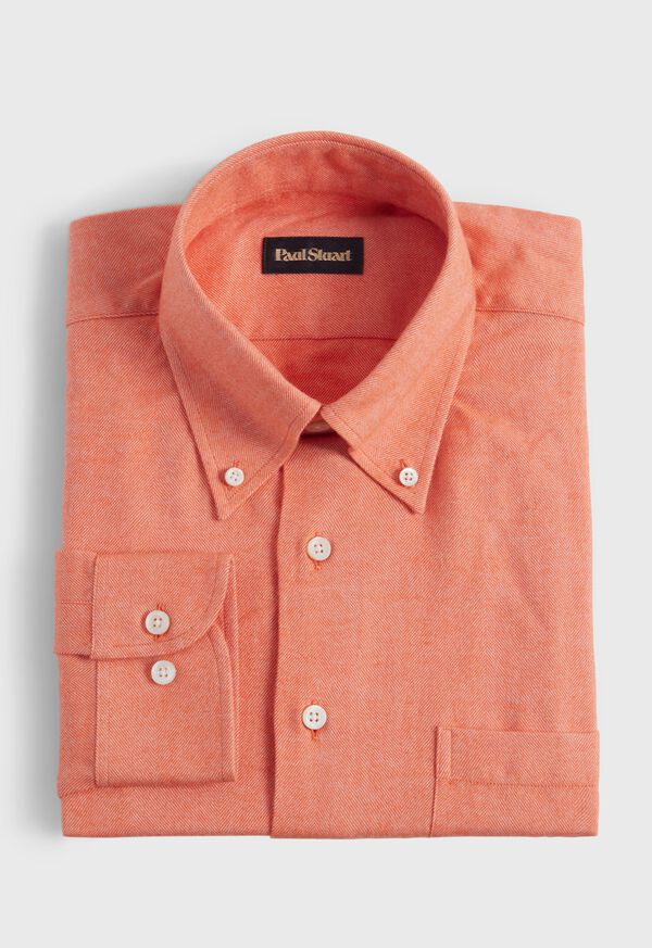 Paul Stuart Cotton Flannel Herringbone Sport Shirt, image 1