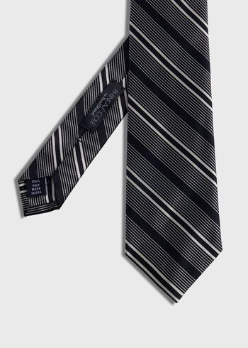 Paul Stuart Silk Woven Deco Stripe Tie
