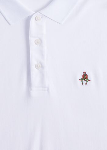 Paul Stuart Pima Interlock Logo Polo