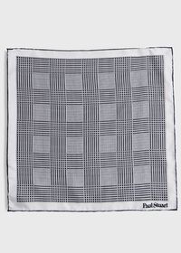 Paul Stuart Printed Silk Glen Plaid Pocket Square, thumbnail 2