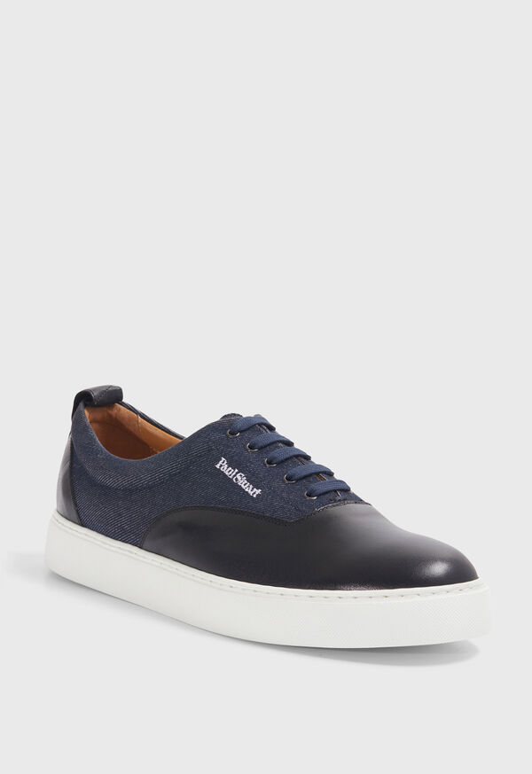 Paul Stuart Star Leather and Denim Sneaker, image 2