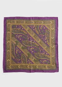 Paul Stuart Silk Paisley Pocket Square, thumbnail 2