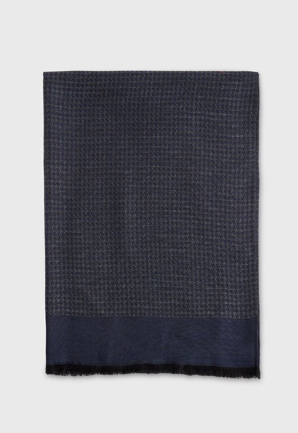 Paul Stuart Two Tone Houndstooth Scarf, image 1