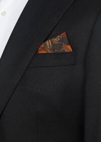 Paul Stuart Armed Fox Print Wool Pocket Square, thumbnail 16