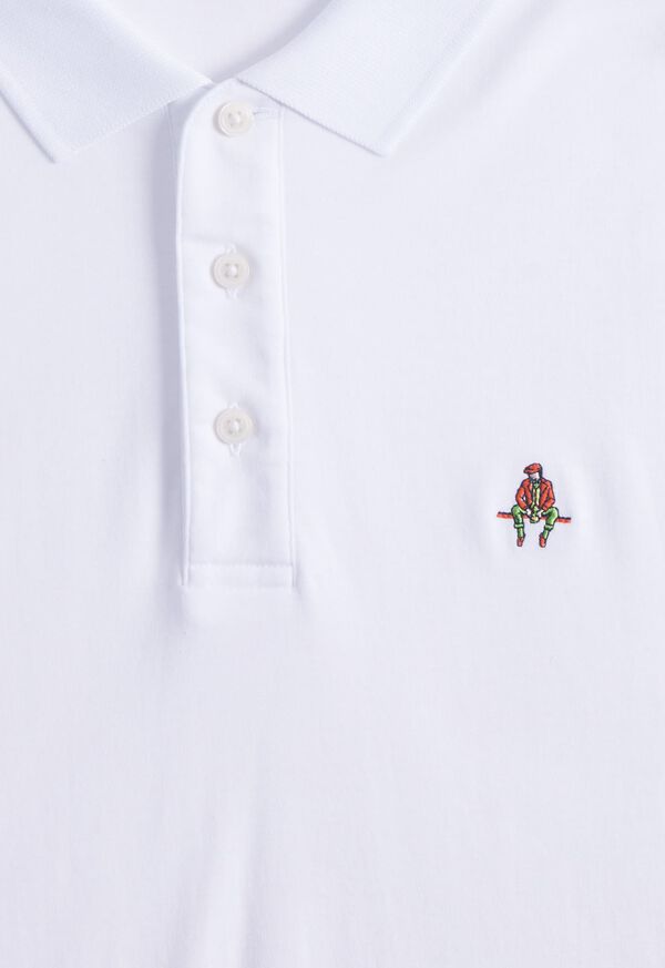 Paul Stuart Pima Interlock Logo Polo, image 2