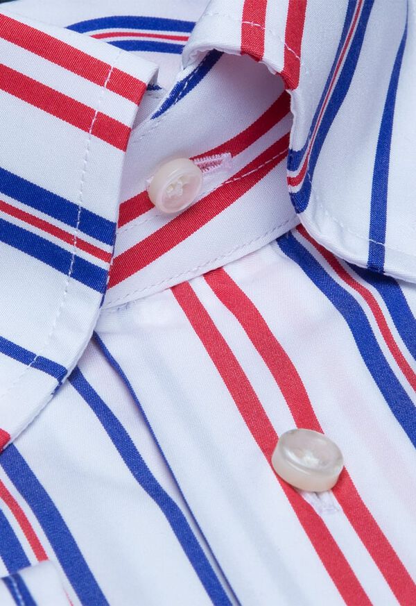Paul Stuart Nautical Stripe Cotton Sport Shirt, image 2