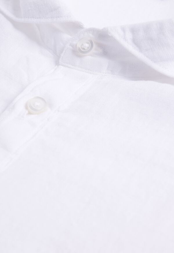 Paul Stuart Linen Half Placket Sport Shirt, image 3