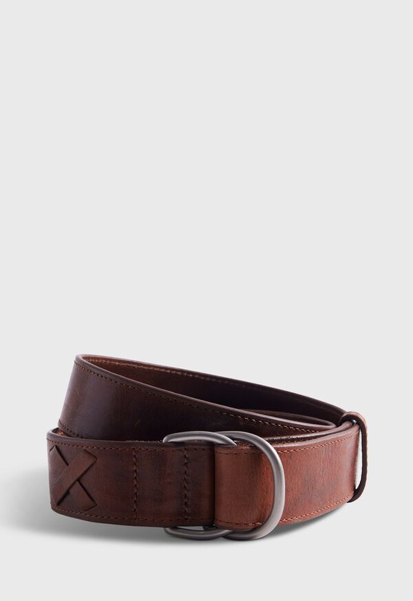 Paul Stuart Leather D-Ring Belt, image 1