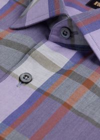 Paul Stuart Cotton Flannel Plaid Sport Shirt, thumbnail 2
