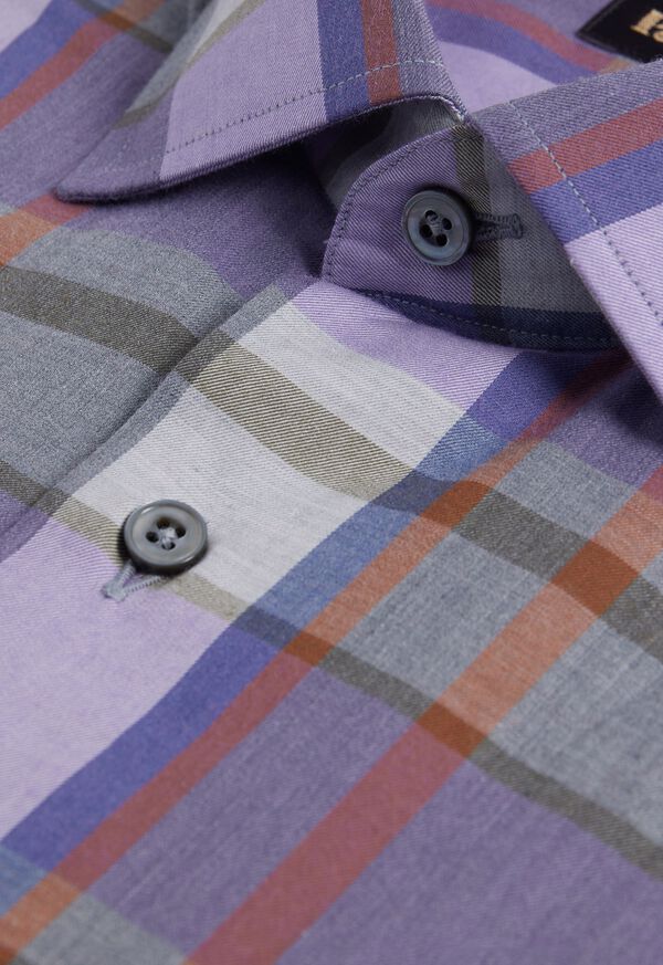 Paul Stuart Cotton Flannel Plaid Sport Shirt, image 2