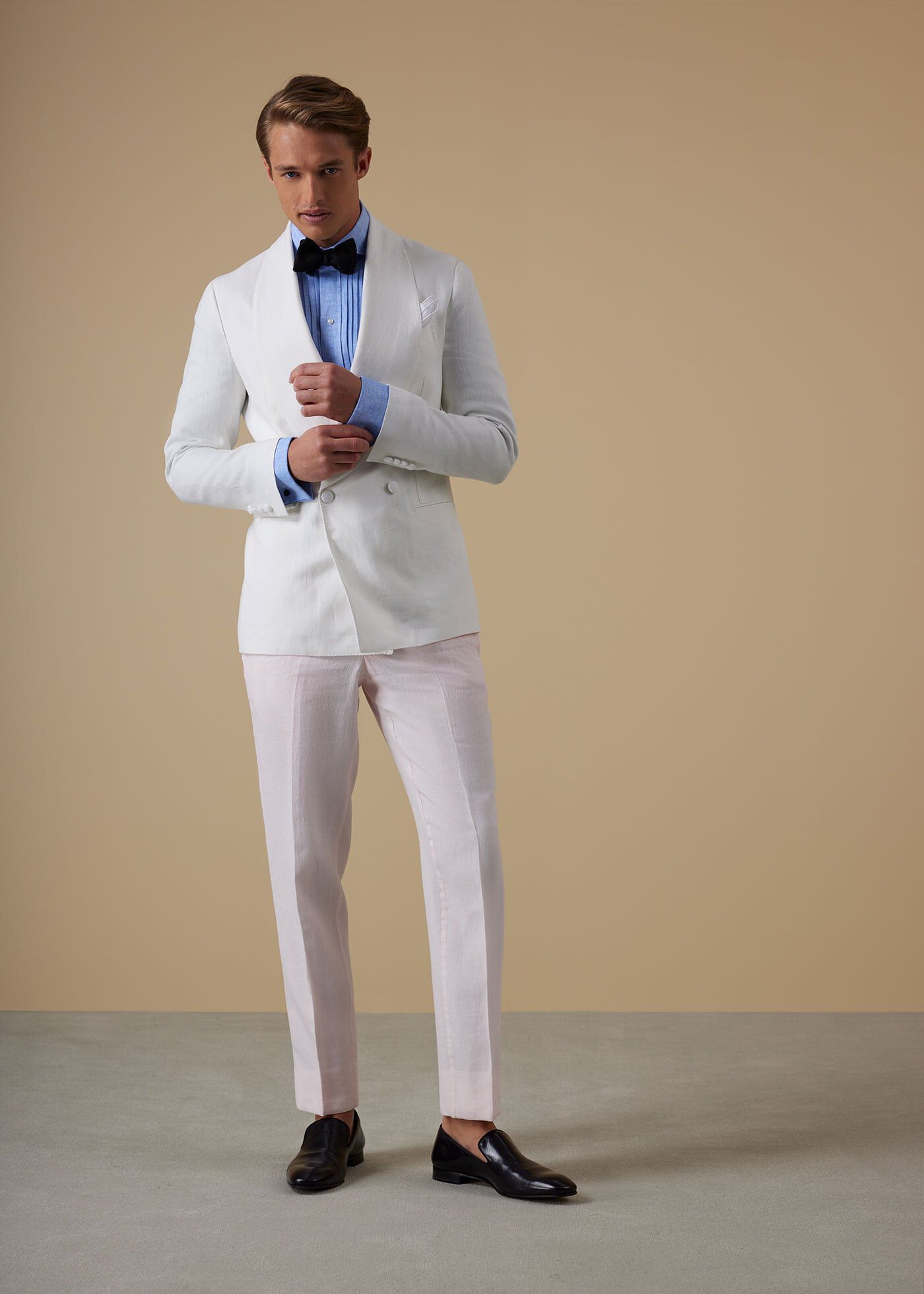 White linen sales dinner jacket