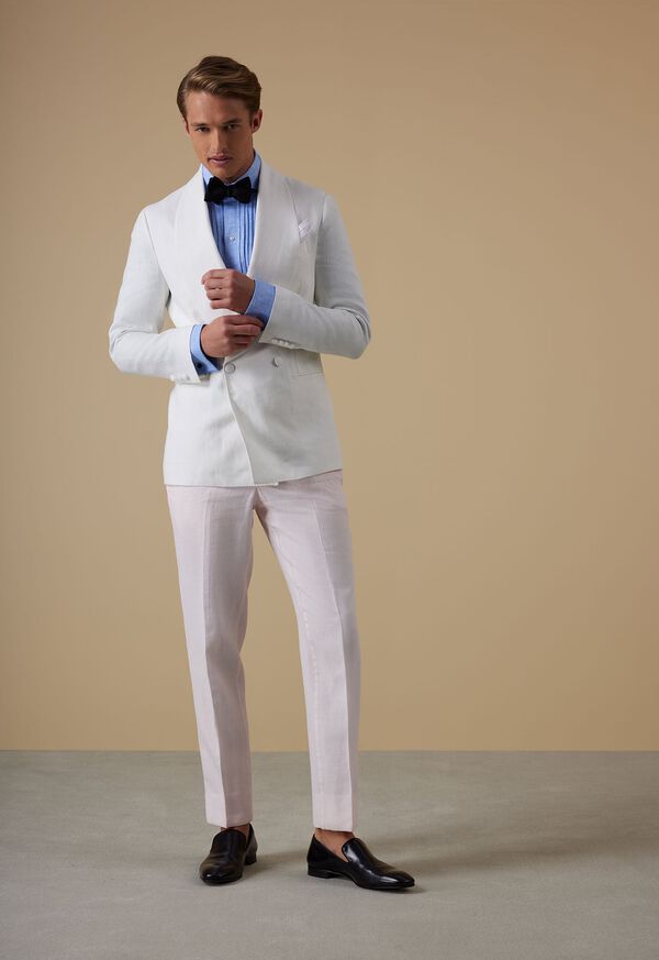 Paul Stuart White Linen Dinner Jacket with Pastels Look, image 1