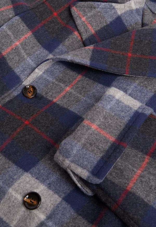 Paul Stuart Tartan Plaid Wool Overcoat, image 2