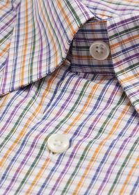 Paul Stuart Multi Color Cotton Plaid Sport Shirt, thumbnail 2