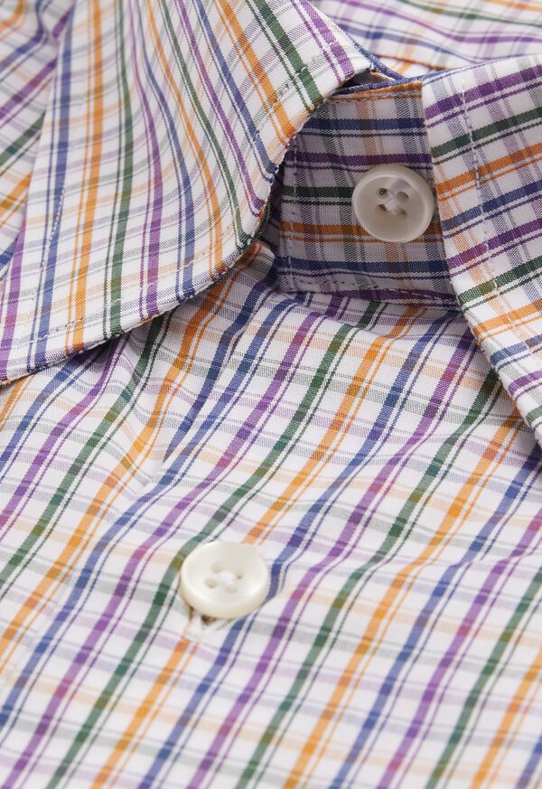 Paul Stuart Multi Color Cotton Plaid Sport Shirt, image 2