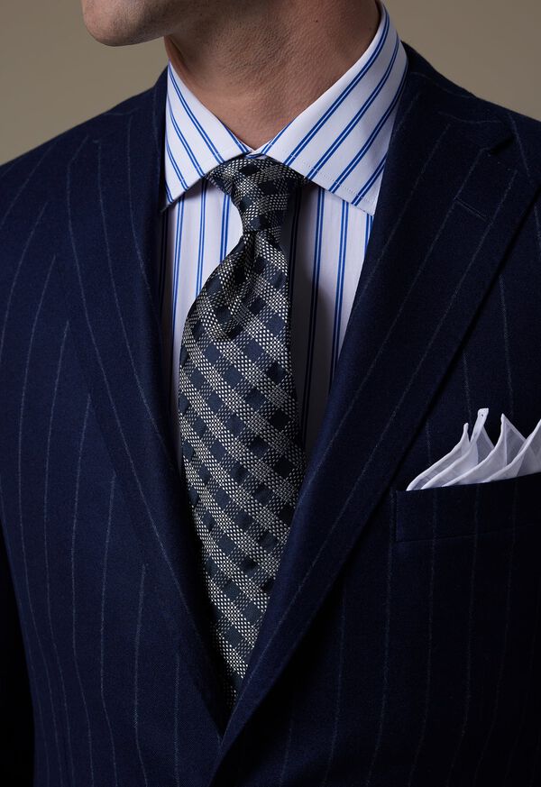 Paul Stuart Silk Jacquard Check Tie, image 2
