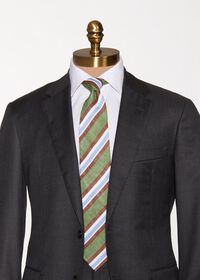 Paul Stuart Printed Linen Stripe Tie, thumbnail 2