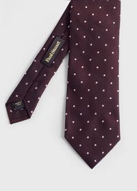 Paul Stuart Woven Silk Dot Tie, thumbnail 1