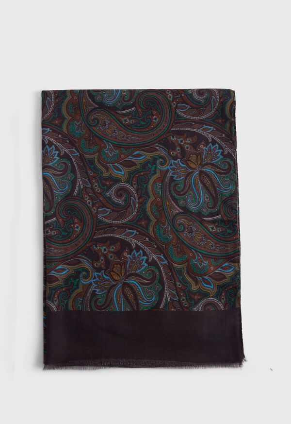 Paul Stuart Paisley Print Scarf, image 3