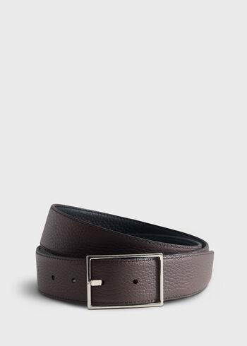 Paul Stuart Grained Taurillon Leather Belt