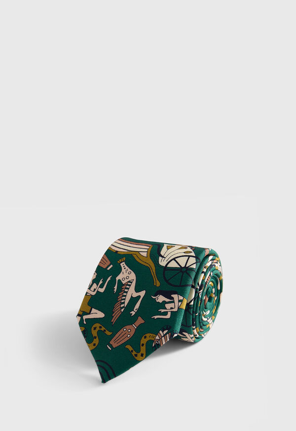 Paul Stuart Printed Silk Tie, image 1
