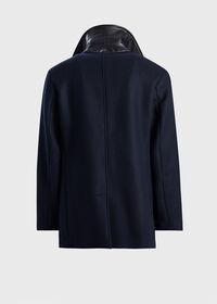 Paul Stuart Modern Peacoat with Leather Detail, thumbnail 2