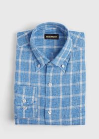 Paul Stuart Linen Windowpane Sport Shirt, thumbnail 1