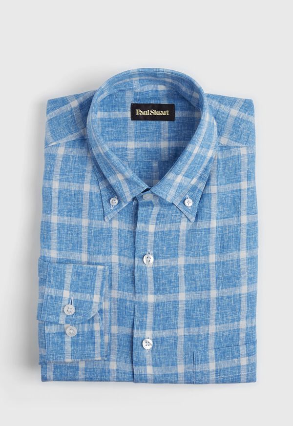 Paul Stuart Linen Windowpane Sport Shirt, image 1
