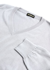 Paul Stuart Pima Cotton V-Neck Sweater, thumbnail 9