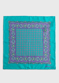 Paul Stuart Silk Twill Medallion Pocket Square, thumbnail 3