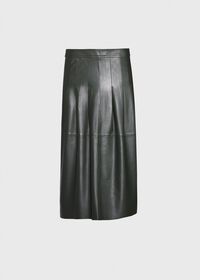Paul Stuart Pleated Leather Skirt, thumbnail 1