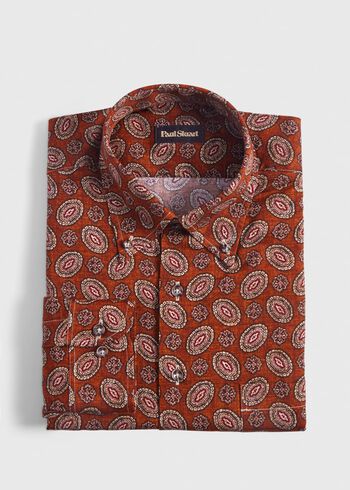Paul Stuart Medallion Print Cotton Sport Shirt