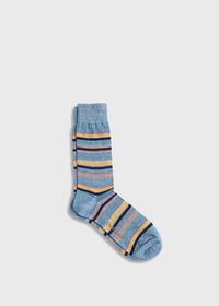 Paul Stuart Linen M&eacute;lange Striped Sock, thumbnail 1