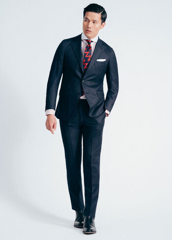 Paul Stuart Mini Houndstooth Wool Flannel Suit