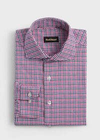 Paul Stuart Mini Check Flannel Sport Shirt, thumbnail 1