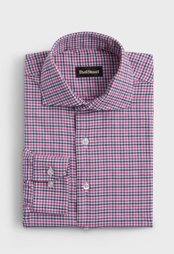 Paul Stuart Mini Check Flannel Sport Shirt, image 1