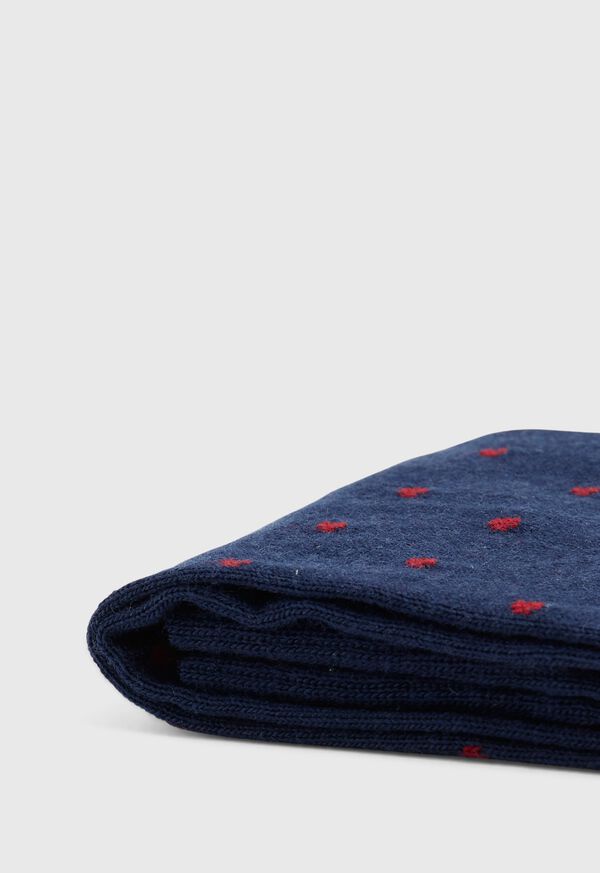 Paul Stuart Wool Blend Dotted Sock, image 2