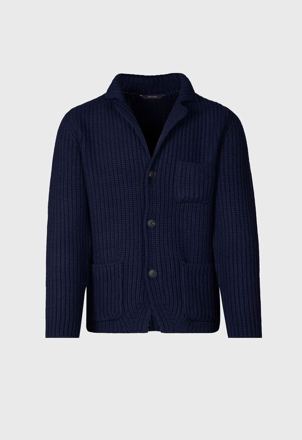 Paul Stuart Ribbed Sweater Jacket, image 1
