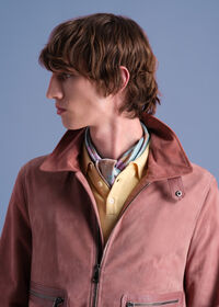 Paul Stuart Suede Zip Jacket with Leather Trim, thumbnail 4