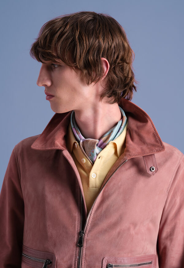 Paul Stuart Suede Zip Jacket with Leather Trim, image 4