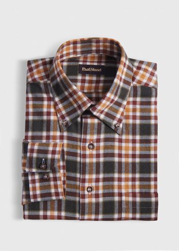 Paul Stuart Flannel Plaid Sport Shirt