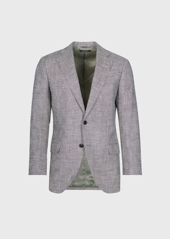 Paul Stuart Lightweight Silk & Linen Parquet Jacket