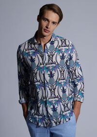 Paul Stuart Printed Linen Sport Shirt, thumbnail 2