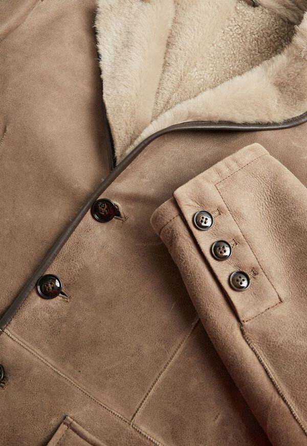 Paul Stuart Brown Shearling Jacket, image 2