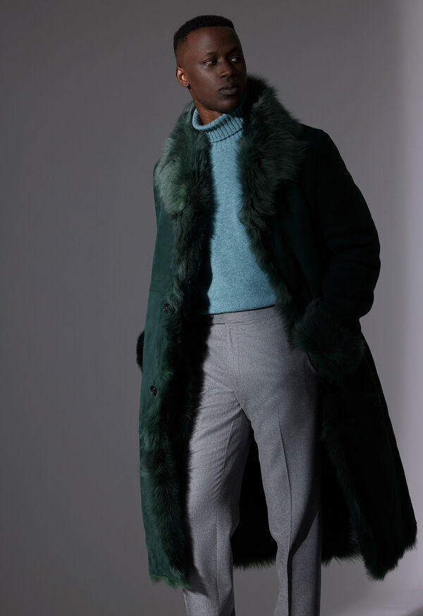 Paul Stuart Long Hair Shearling Coat, image 2