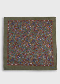 Paul Stuart Linen & Cotton Tapestry Print Pocket Square, thumbnail 2